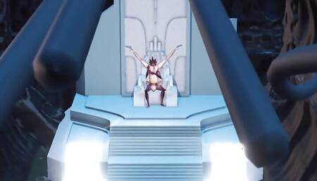 Bald head slave girl fucked by Hell princess in the cave on the exoplanet