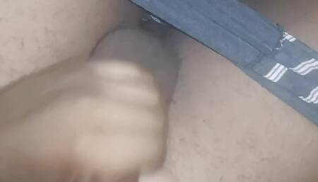 Moaning Male Jerking His Big Black Cock HUGE EXPLODING CUM LOAD