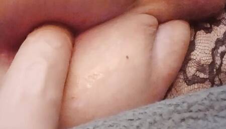 Sissy Riding Dildo and ButtPlug Orgasm and CUMM!