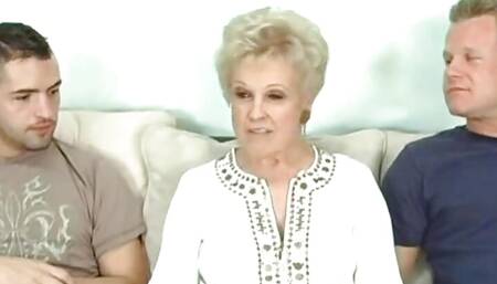 Very Naughty Silver Fox Mom Has a Threesome With Her Stepson's Best Friends!