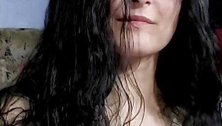 Brunette Milf Fingers Her Pussy On Camera