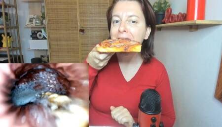 Pizza with Tropea onions and sausage - Exploration inside the stomach with PillCam 720HD