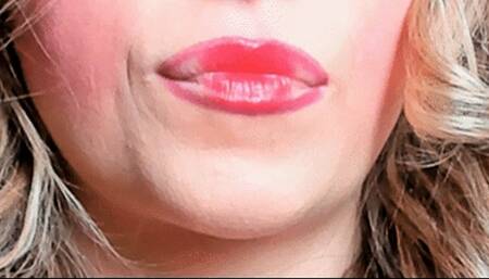 Shiny Red Lipstick and Lip Licks (HD) WMV