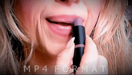 Mauve Lipstick Upper Lip Smelling (HD) MP4