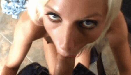 327 - Rapacious Blonde Gives Her Head before Being Fucked Doggystyle (MP4 SD)