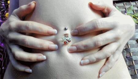 Cherry Ring Belly Button Fingering (HD) WMV