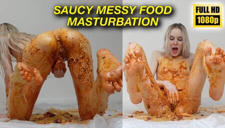 Saucy Messy Foods Masturbation HD