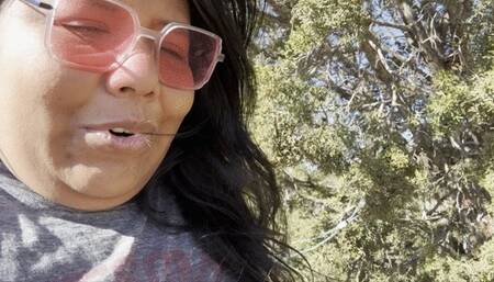 Morning camping pee outside