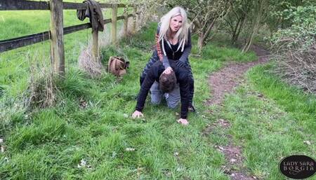 Strapon Fucked Outside