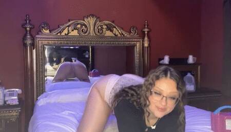 Topless clear sit to pop ! 36 inch balloon ! Cheetah print panties ! 21 year old