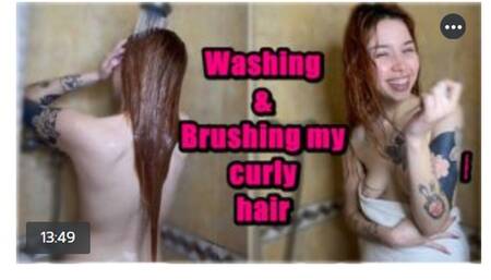 I wash my curly red hair