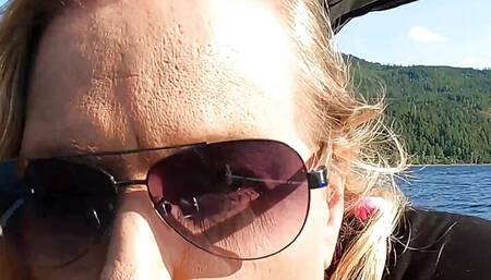 Masturbating on a PUBLIC lake - If only the other boaters knew!