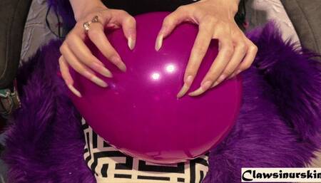 nails scratching balloons to burst