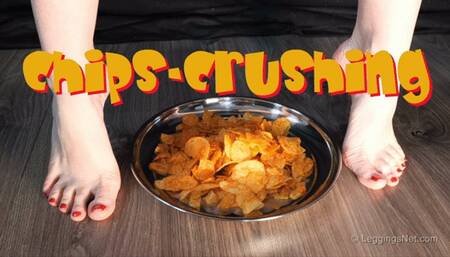 Chips crushing - Chips zertreten