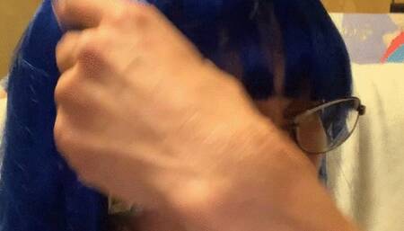 Smoking A Cig In My Blue Wig