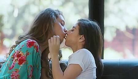 Passionate Seductions Elena Koshka And April Oneil - Lesbian - Blonde - Brunette - Kissing - Masturbation - Tribbing - Shv - Gkg P2