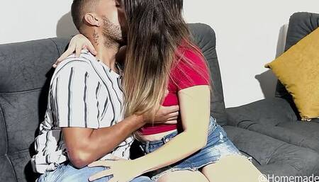 My stepsister arrives horny from the party and I take the opportunity to fuck her