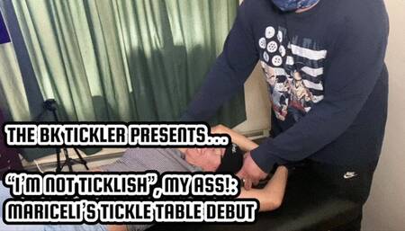 “I’M NOT TICKLISH”, MY ASS!: MARICELI’S TICKLE TABLE DEBUT