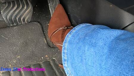 Hard Revving in my Brown Boots Foot View