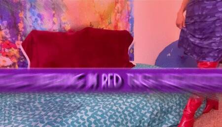 Big Ass Twerking in Red Thigh High Boots