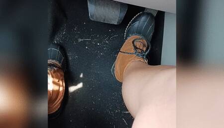 Driving the mom van in my duck boots