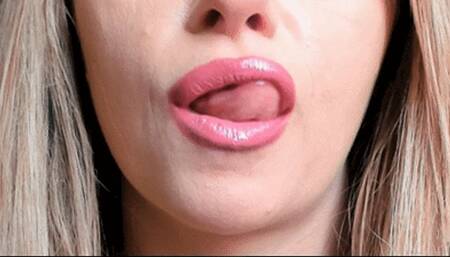 Glossy Lips Blowing Bubbles (HD) WMV