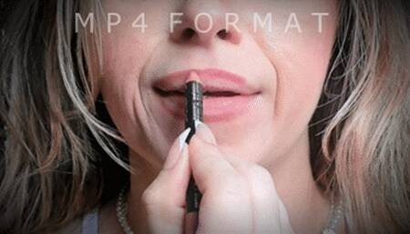 Frosty Pink Lips Blowing Bubbles (HD) MP4