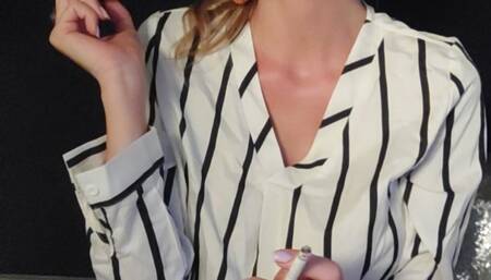 Smoking of three cigarettes