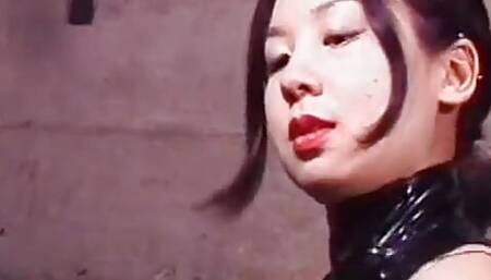 Chinese Mistresses  torments slave friends in dungeon in same time.