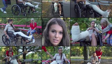 Lia LLC Smoking Wheels in the Park with the Help of her BFF (in HD 1920 X 1080)