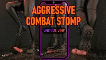 Aggressive CBT Stomping in Black Leather Combat Boots and Outfit with TamyStarly - (Vertical Version) Bootjob, Ballbusting, Heeljob, Femdom, Shoejob, Ball Stomping, Foot Fetish Domination, Footjob, Cock Board, Crush, Trampling