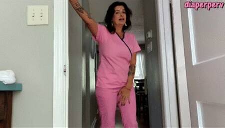 INEED2PEE IPOD Nurse Brandon wetting her scrubs uniform pee