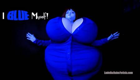 I BLUE Myself - Influencer Ludella Tests New Gum While Live & Experiences Breast Expansion, Hourglass Expansion, & Blueberry Inflation - HD MP4 1080p