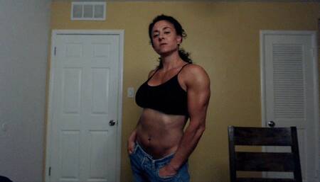 Bicep and Muscle Flexing with Simulation Handjob