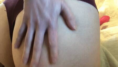 Fingering & Dildo Play From Behind - BIG Orgasm