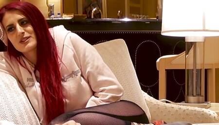 Deepthroating anal redhead busty MILF fucked at home by BWC