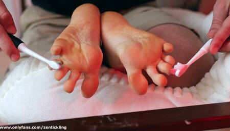 Slippery Feet Tickled