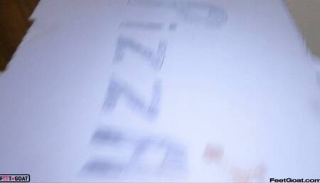 Big Sausage Pizza Delivery Footjob giving him a footjob through the pizza box then handjob and a huge load cum on soles!