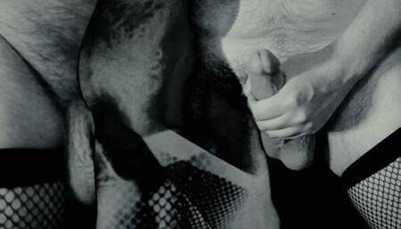 Solo Male Fishnet SFX COMP B&W