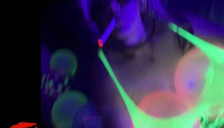 Smoking while playing with Balloons