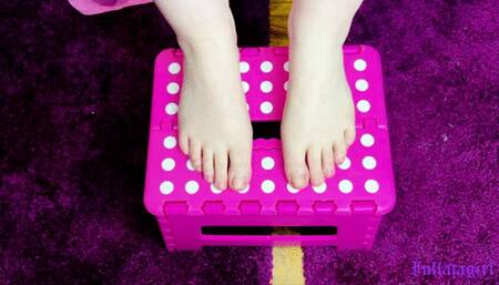 Painting My Toes Sparkly Purple