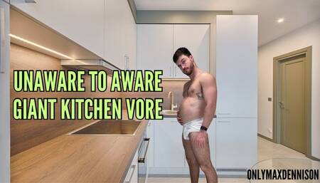 unaware to aware - giant kitchen vore