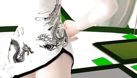 Cute Teen Dancing In Chinese Dress + Gradual Undressing (3D HENTAI)