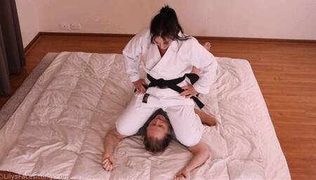 Sexy Judo Training Session An Overhead View