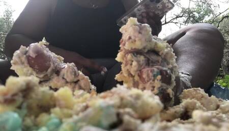 Smashing Cake with My Feet Pov