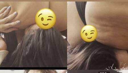 facesitting in a thong and wedgie spanking girl on girl