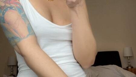 Sasha Bull Smoke Break in my White Dress