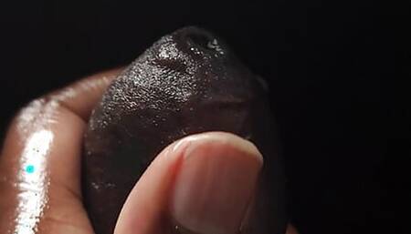 Black Uncut veiny cock pulsating