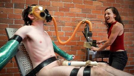 Crank Call - Dart Tech and Elise Graves - Dart is Strapped to Medical Table and Suffers UNIQUE electro torment as well as tickling, gas mask play and more!