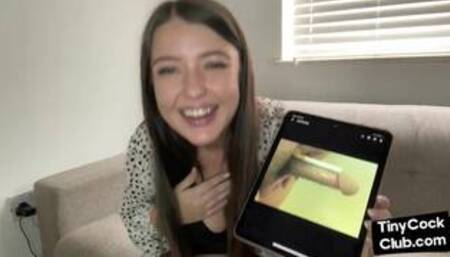 Fem perverted lady talks about tiny dicks on her phone